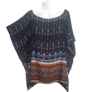 Thin Flowy Boho Summer Poncho Top